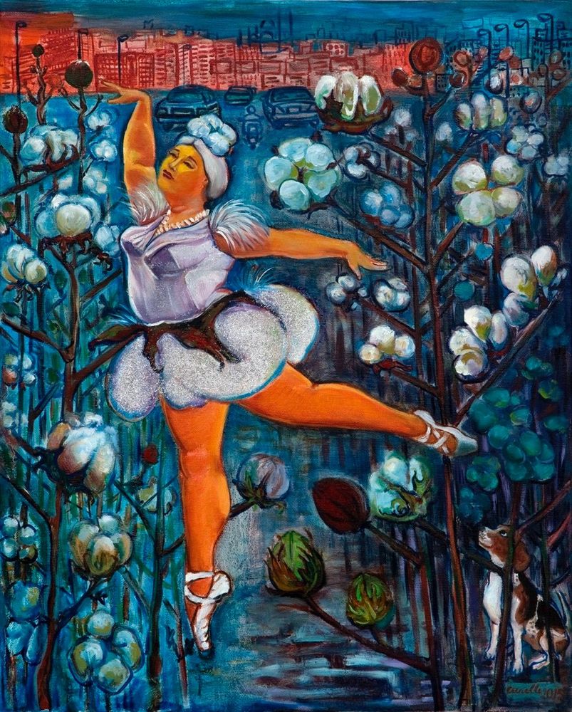 Ballet Dancer with Beagle IIII