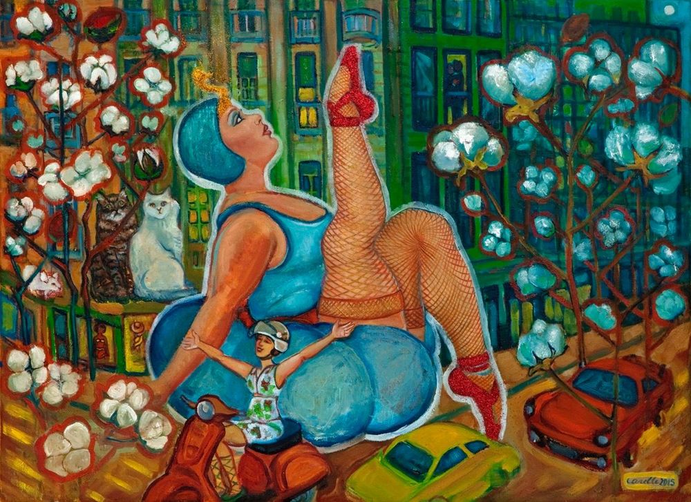 Ballet Dancer with Cotton II